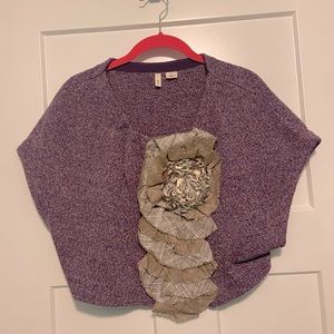 Cropped knit sweater